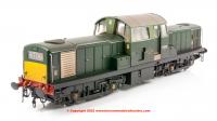 1726 Heljan Class 17 Diesel Locomotive number D8599 in BR Green livery with small yellow panels - weathered